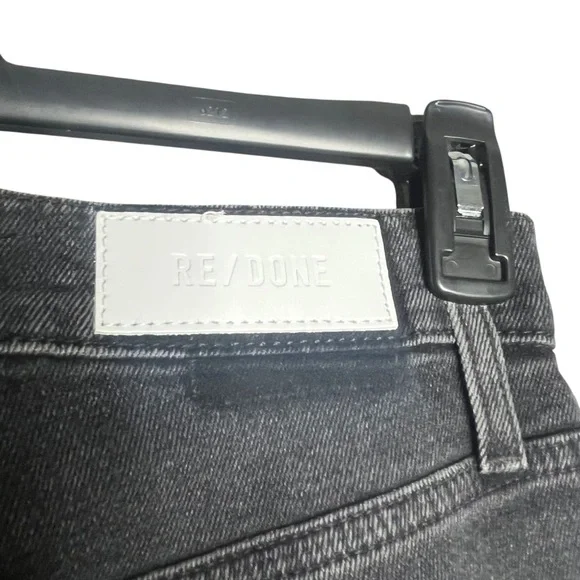 Re/Done 90s High-Rise Ankle Crop Jeans Size 24 Black